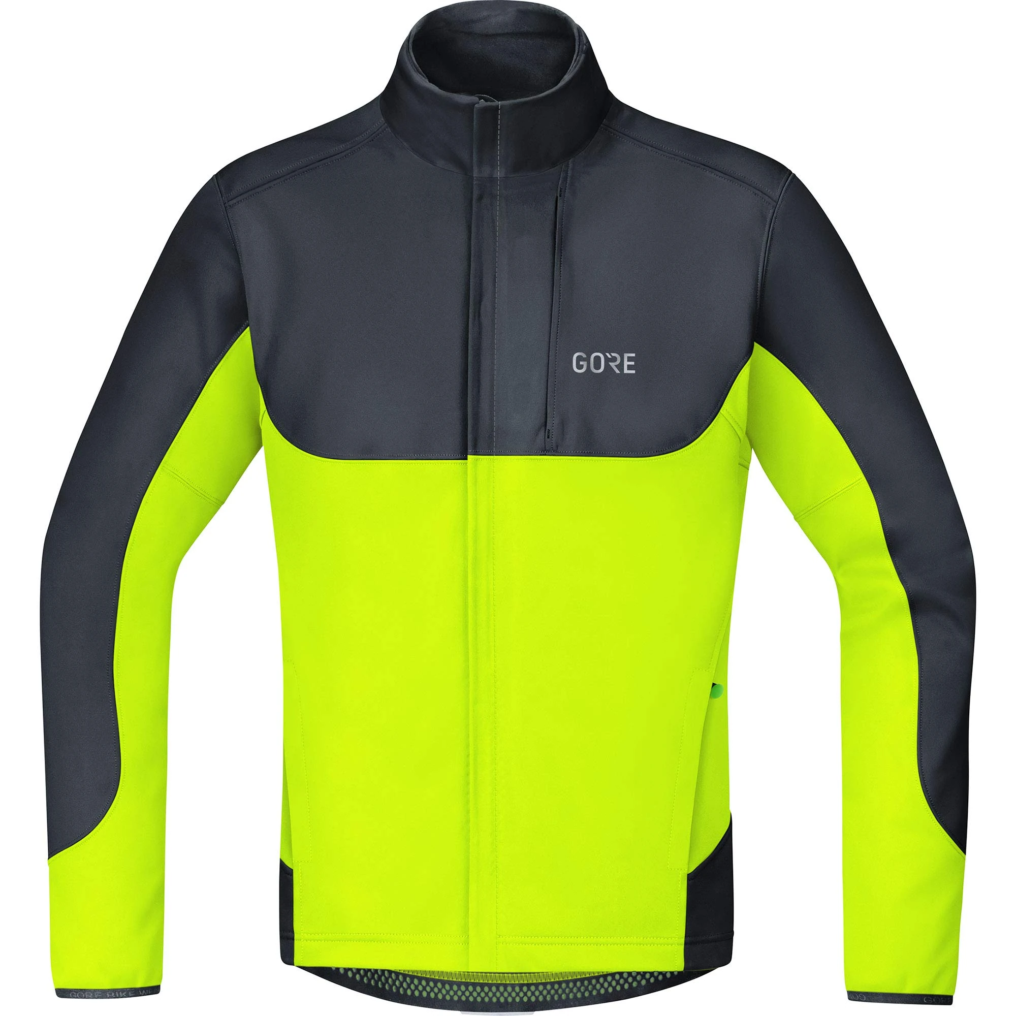 GOREWEAR C5 WINDSTOPPER Thermo Trail Jacket Mens, Black / Neon Yellow, XL