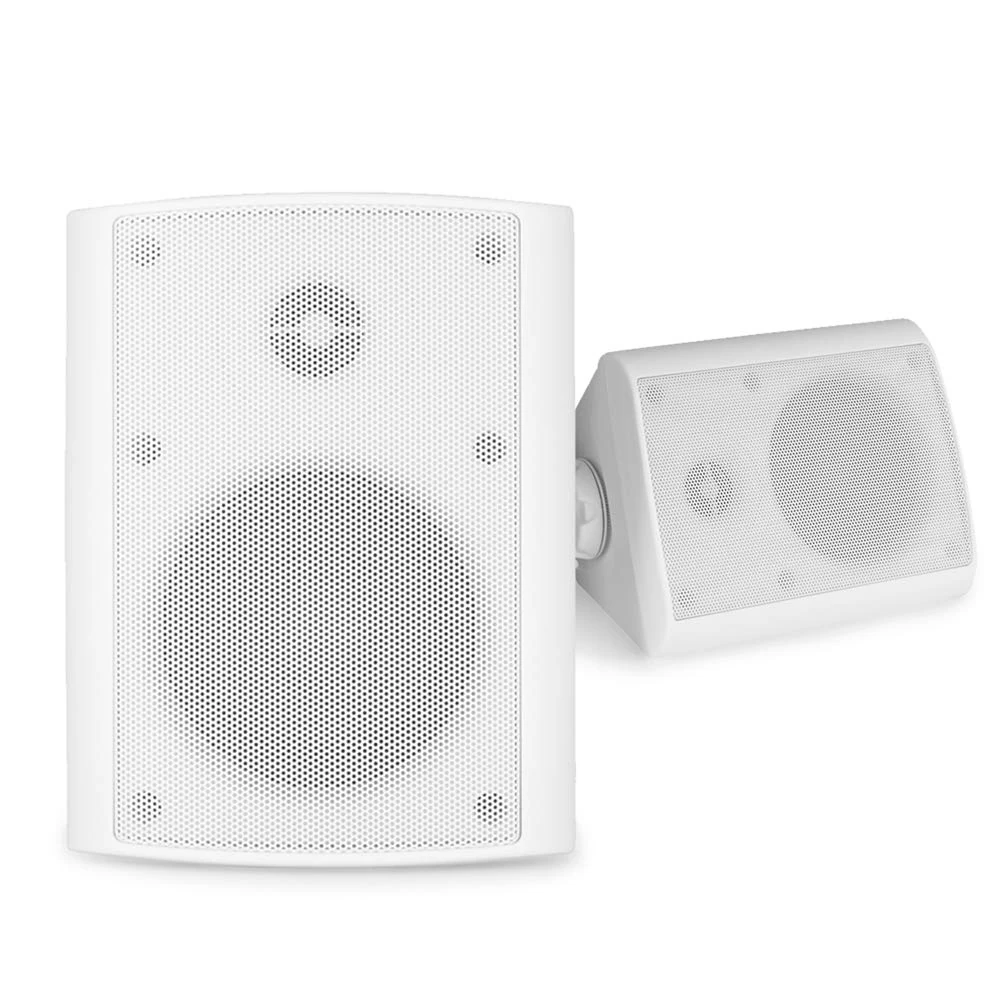 Power Dynamics BGO50 Waterproof Wall Speakers Pair 5.25" – Outdoor Garden & Marine Audio, IP56 Weatherproof, Aluminium Grille, White (120W Max, 8 Ohms)
