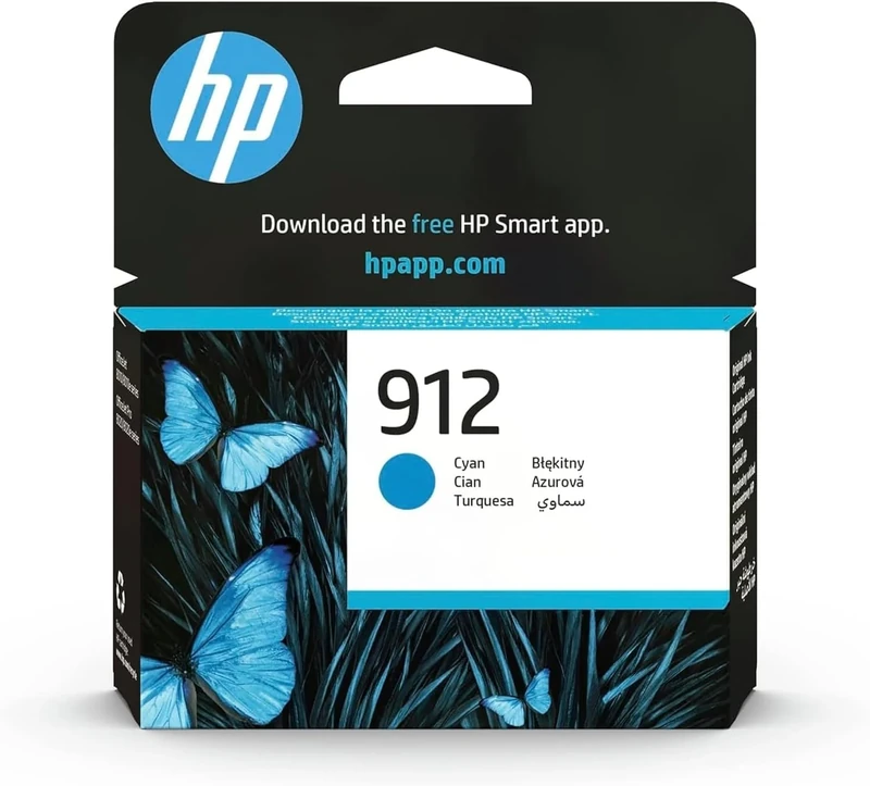 HP 3YL77AE 912 Original Ink Cartridge, Cyan, Single Pack