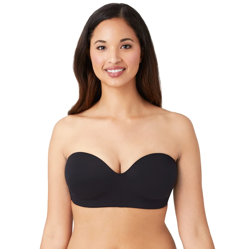 Wacoal Women's Staying Power Wire Free Strapless Convertible Bra, Opaque, Black, 36E