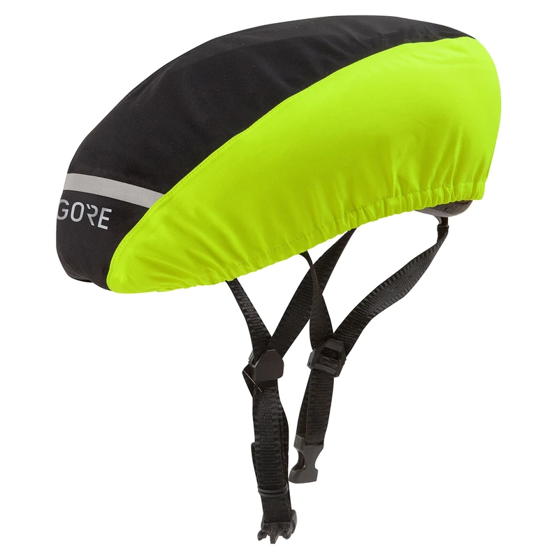 GOREWEAR C3 GORE-TEX Helmet Cover, Black/Neon Yellow, 54-58