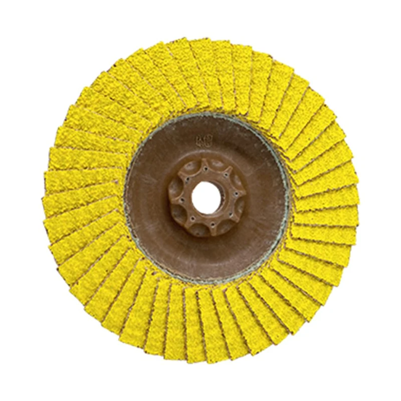 CS Unitec 93521 PLANTEX SUNFIRE Ceramic Trimmable Flap Disc, 5" Diameter, 5/8-11 Arbor, 40/60 Grit (Pack of 10) - MADE IN GERMANY - Image 1