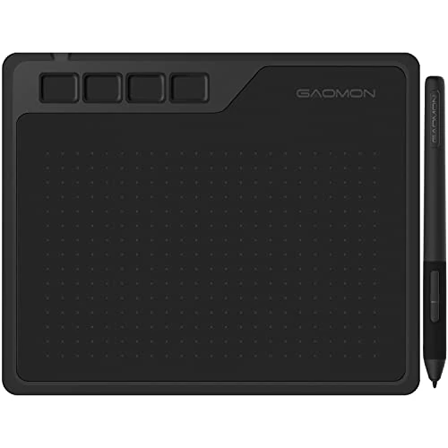 GAOMON S620 Small Graphics Tablet with 4 Express Buttons and AP32 Stylus for Drawing, Sketching (INCL. Pen Tips & Glove)