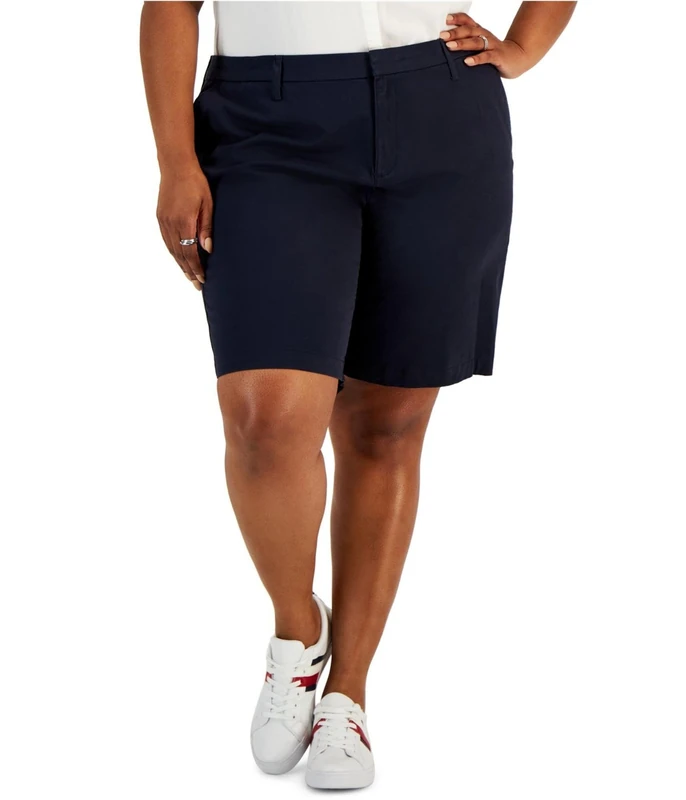 Tommy Hilfiger Women's 9” Hollywood, Standard and Plus Size Shorts Casual, Ultra Navy, 22 - Image 1