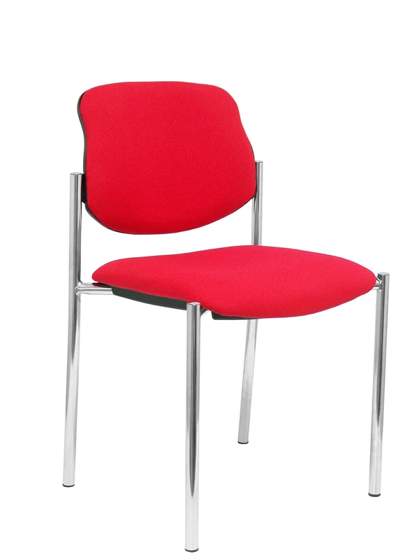 Piqueras Y Crespo (PIQU7) Silla Fija Villalgordo Bali Rojo Chasis Cromo, Acacia, Multicoloured, One Size