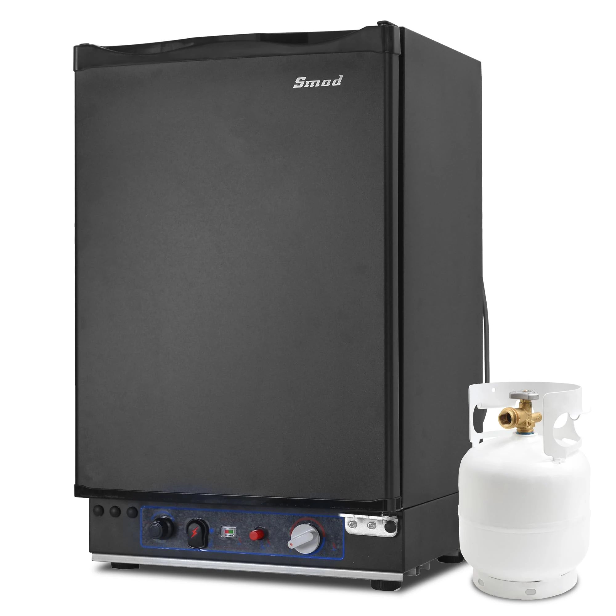 Smad 3 Way Fridge, Gas Fridge for Camping Campervan RV Leisure Motorhome, LPG Propane 12V 240V, Black, 40L