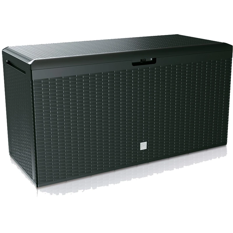 Prosperplast Rato Plus Garden Storage Box Storage Box Rattan 290L Tarrase (Anthracite) - Image 1