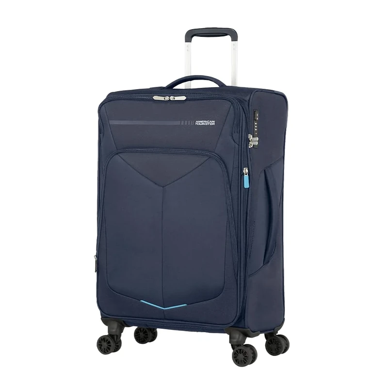 American Tourister Summerfunk - Spinner M, Expandable Case, 68 cm, 71.5/77 L, Blue (Navy)