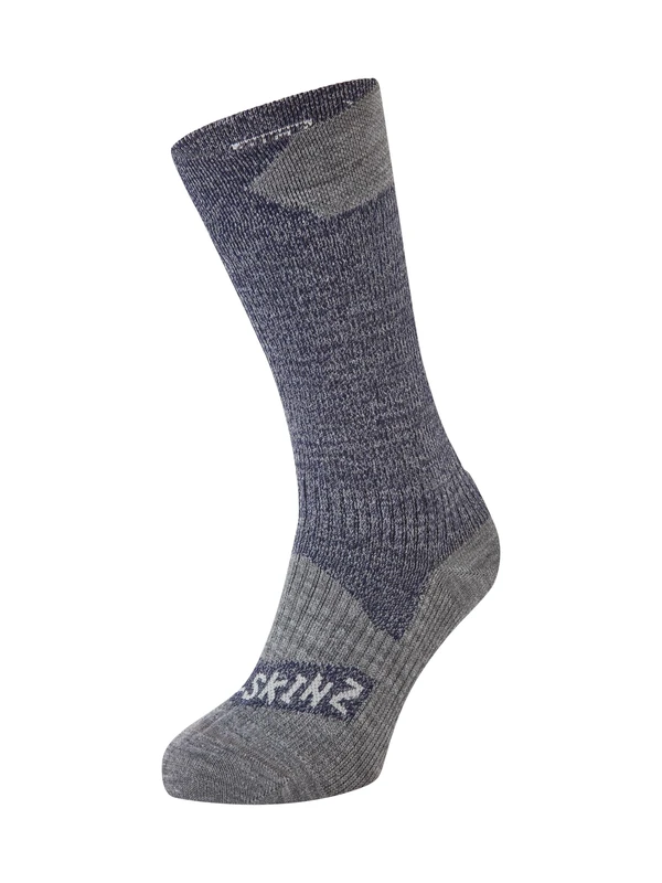 SEALSKINZ | Raynham | Unisex Waterproof All Weather Mid Length Sock | Running, Trekking, Camping & Everyday Use | Merino Wool Lining | 4-Way-Stretch