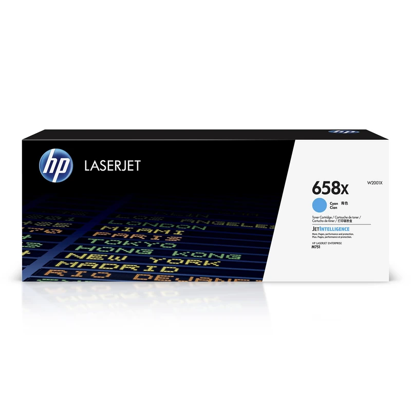 HP W2001X 658X High Yield Original LaserJet Toner Cartridge, Cyan, Single Pack