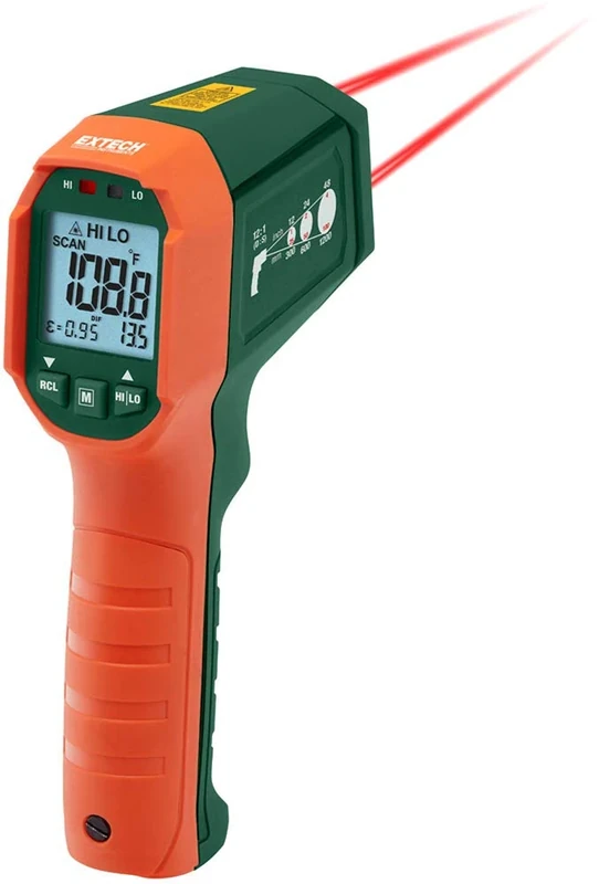 Extech Waterproof Dual Laser IR Thermometer