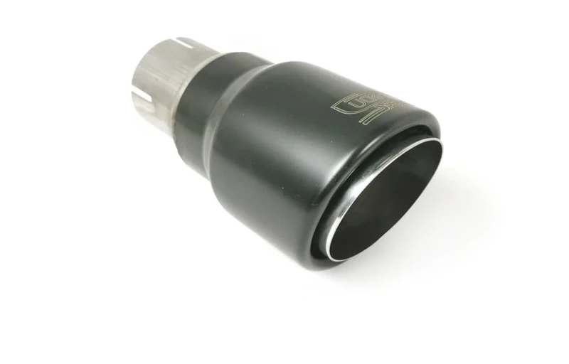 Ulter Sport Exhaust finisher - 'Dual-Wall' Round Ø90mm RS - Length 170mm - Installation ->55mm - Inox Black