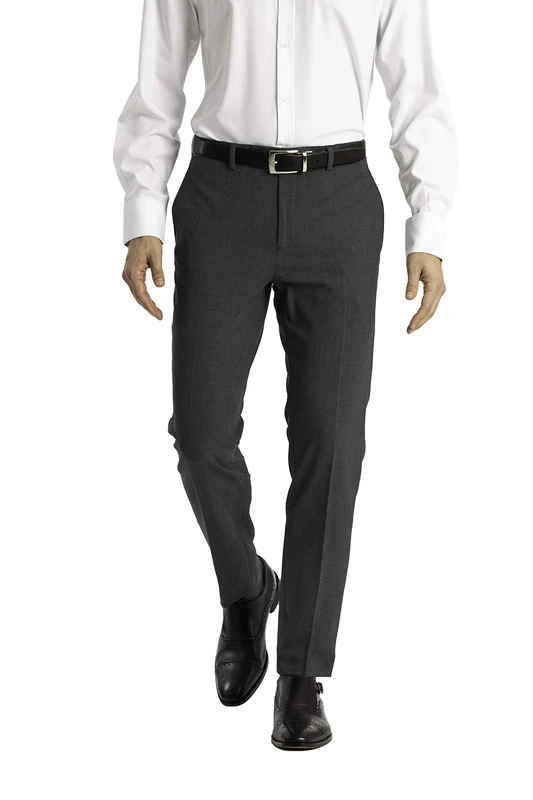 Calvin Klein Men's Skinny Fit Stretch Dress Pant, Medium Gray, 32W / 30L