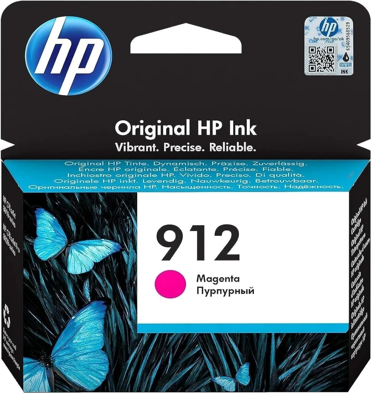 HP 3YL78AE 912 Original Ink Cartridge, Magenta, Single Pack