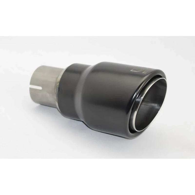 Ulter Sport Exhaust finisher - 'Dual-Wall' Round Ø101mm RS - Length 170mm - Installation ->55mm - Inox Black
