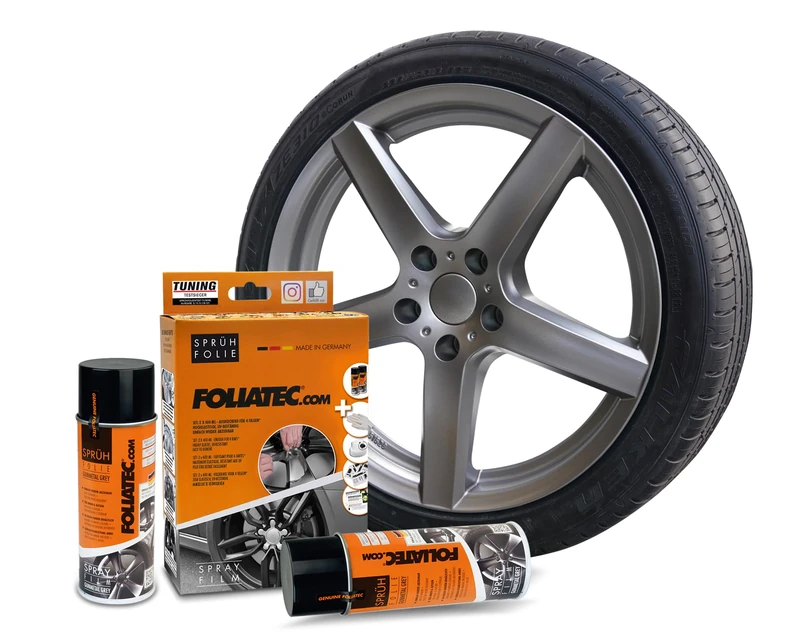 Foliatec Spray Film (Dip) Set - gunmetal grey metallic matt 2x400ml
