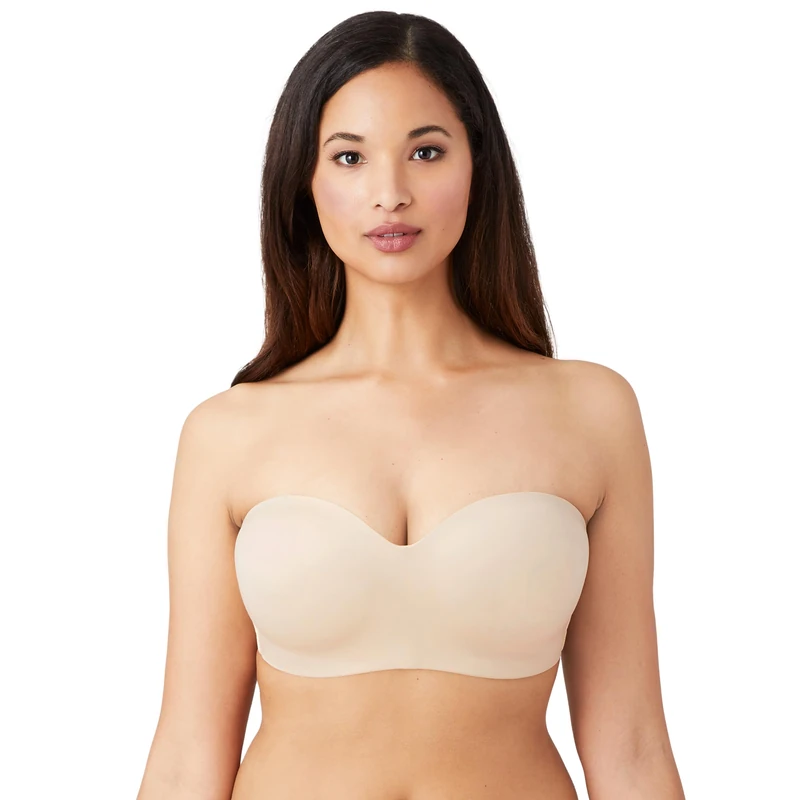 Wacoal Women's Staying Power Wire Free Strapless Convertible Bra, Opaque, Sand, 34C