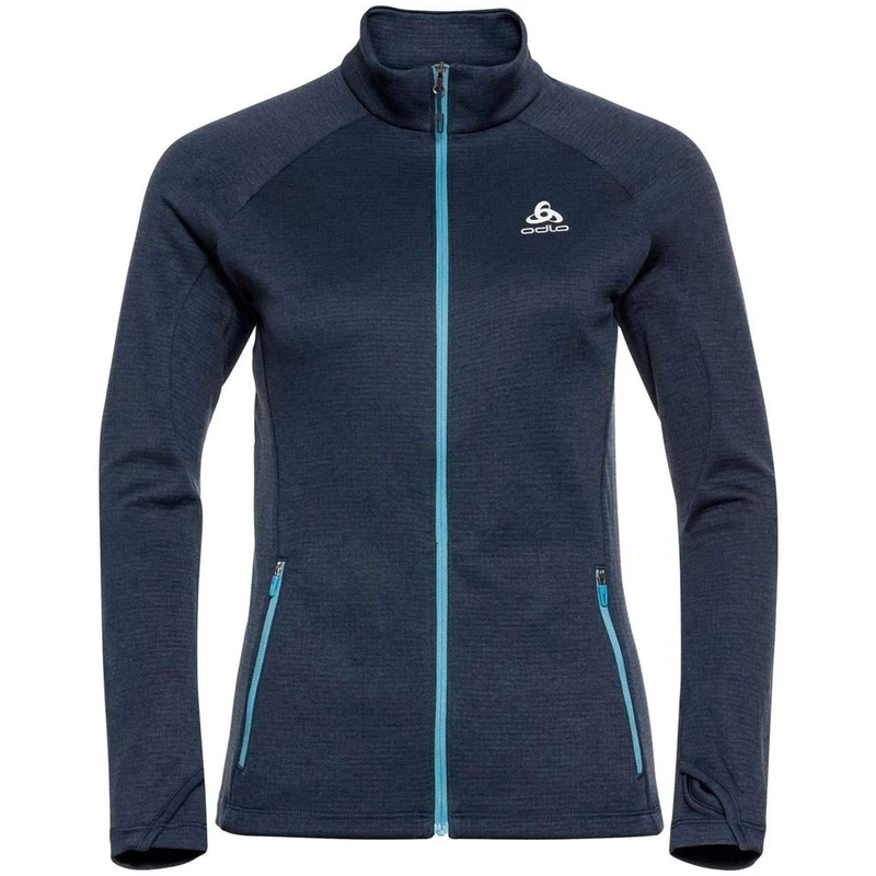 odlo(オドロ) Women Midlayer Full Zip Proita Midlayer - Odlo Concrete Grey, Small
