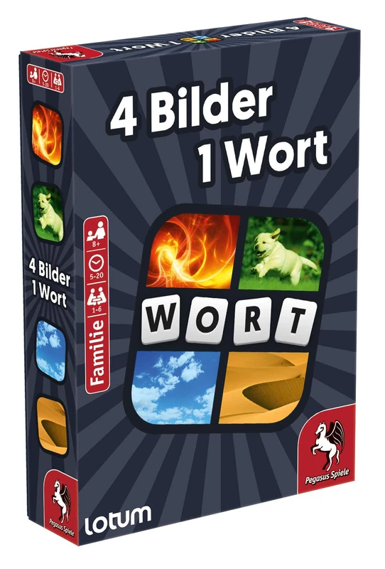 Pegasus Spiele 18323G - 4 Pictures 1 Word - The Card Game