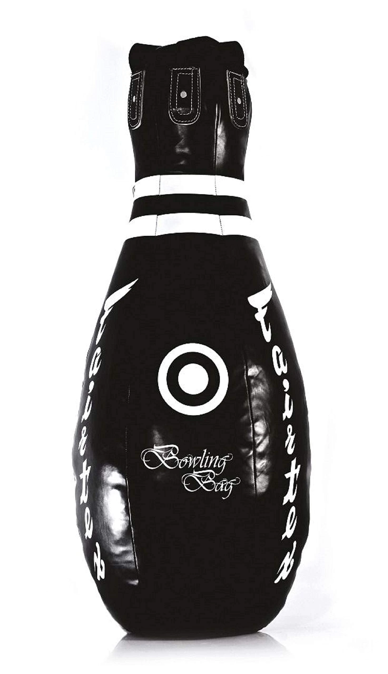 Fairtex FILLED Bowling Heavy Bag for Muay Thai, Boxing, Kickboxing, MMA (HB10 Black)