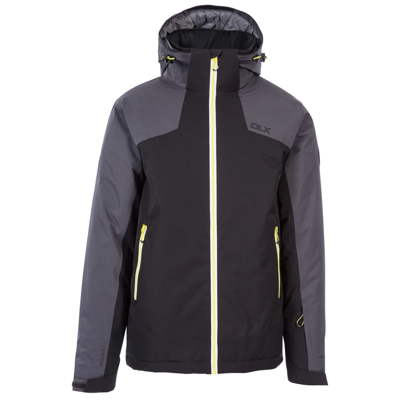 Trespass DLX Men Coulson Warm Waterproof and Windproof Ski Jacket - Black, Large
