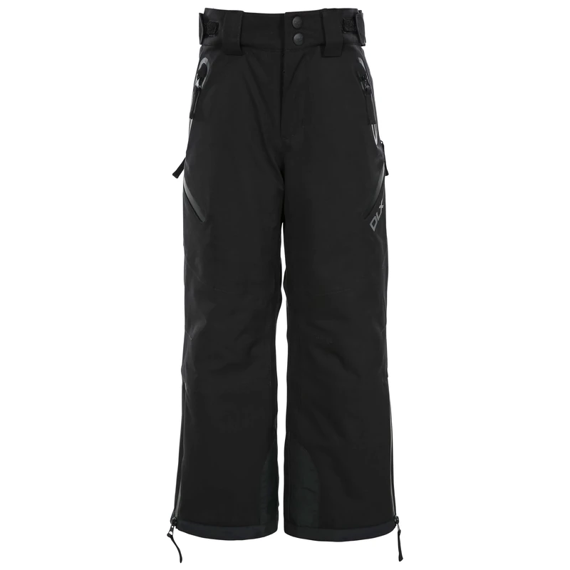 DLX Kids Dozer Warm Padded Waterproof Ski Trousers - Black, Size 5/6