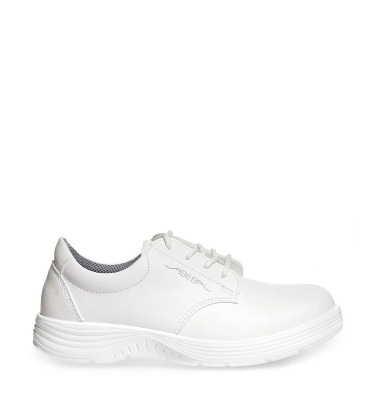 Abeba BB494-42 X-Light Microfiber Lace Up Safety Shoe, S2, FO, SRC, Size 42 White