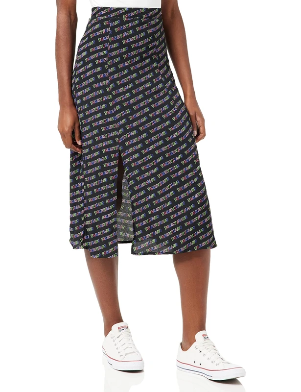 Tommy Jeans Women's TJW Skirt, Outline Print/Tommy Black, 4 (Size:XXS)