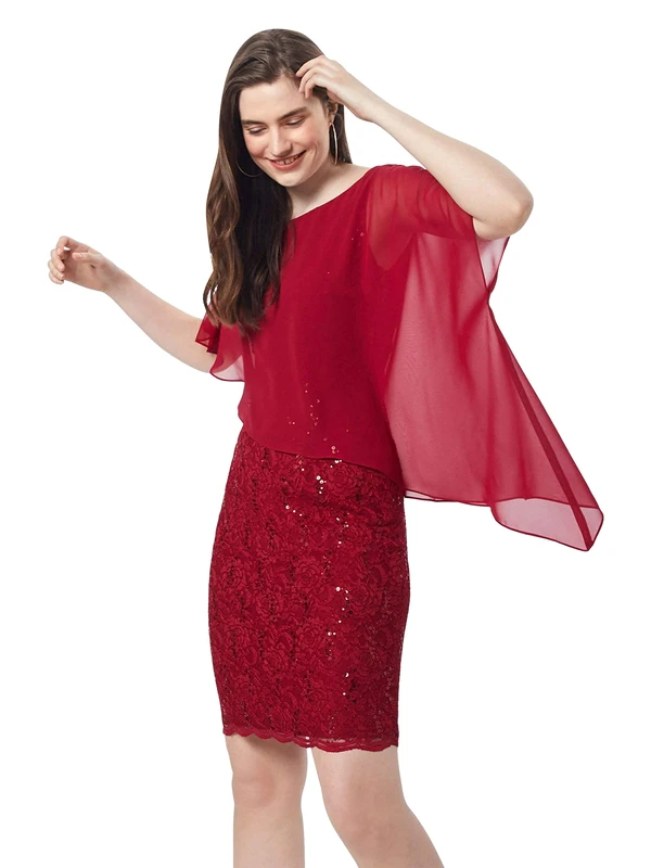 Swing Carmela Dress, Red (Weinrot 6161), 8 (size: 34)