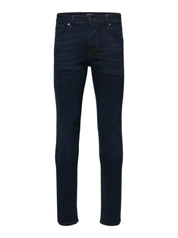 SELECTED HOMME NOS Men's Slhslim-Leon 6155 Blubl Su-st JNS W Noos Slim Jeans Not Applicable, Blue (Blue Black Denim Blue Black Denim), W38/L32 (Manufacturer Size: 38)