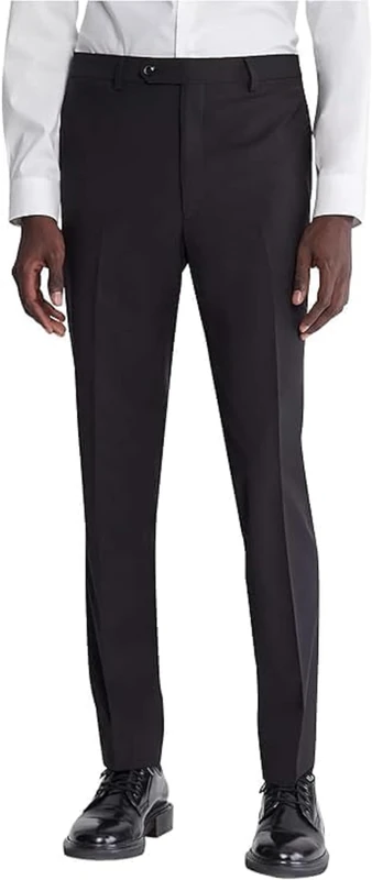 Calvin Klein Men's Skinny Fit Stretch Dress Pant, Black, 30W x 32L