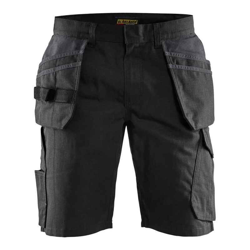 Blaklader 149413309998C62 Service Shorts with Nail Pockets, Black/Dark Grey, Size C62