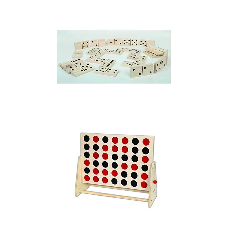 TickiT Outdoor Wooden 4 in a Row & Dominoes Multi Set