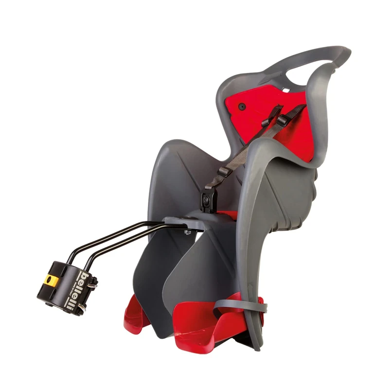b bellelli Child Rear Bicycle Seat - MR FOX (up to 22 kg) Standard B-Fix For Cycle Frames (Dark Grey)