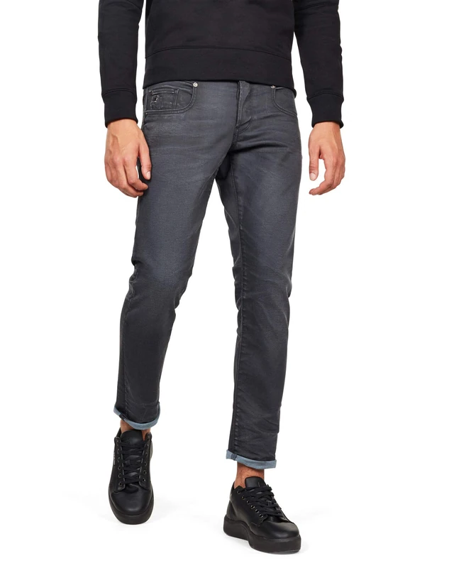 G-Star Men's Radar zip Straight Tapered Jeans, Grey (dry waxed pebble grey D14483-7607-A947), 26W / 32L