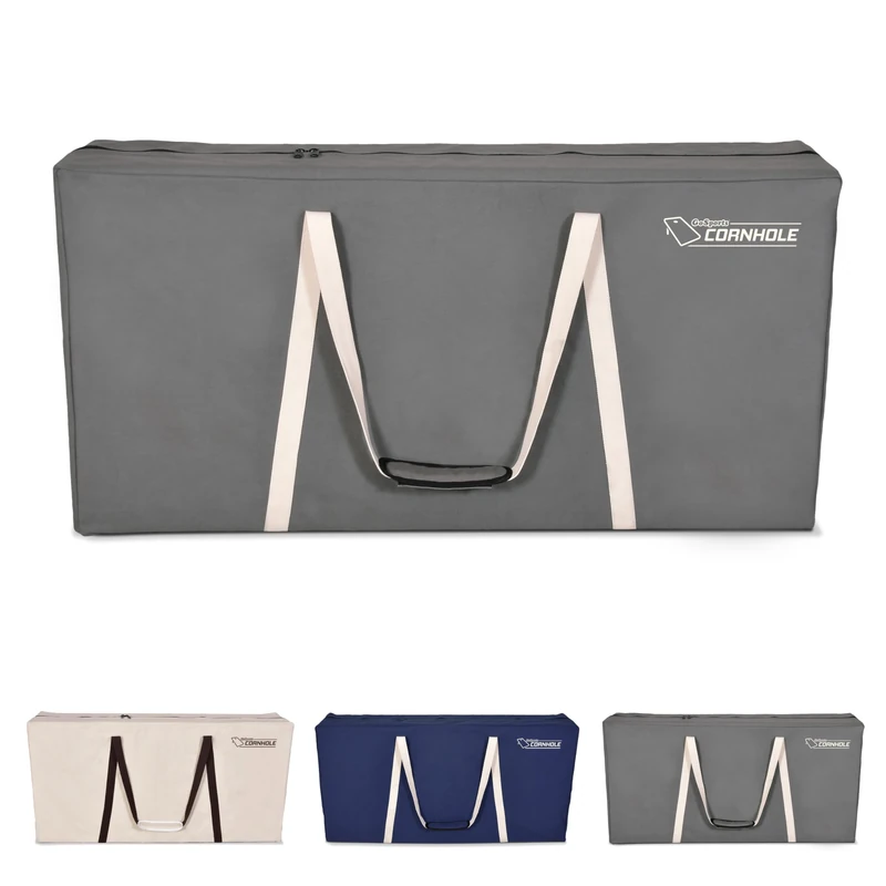 GoSports PRO Grade Canvas Cornhole Case - 4 ft x 2 ft Regulation Size - Gray Color