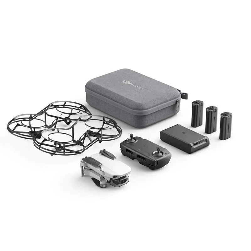DJI Mavic Mini Combo - Ultralight and Portable Drone, 30 min. Flight Time, Transmission 2 Km, 3-Axis Gimbal, 12MP, Video HD 2, 7K, 3 Batteries, Remote Controller, Intelligent Flight Battery