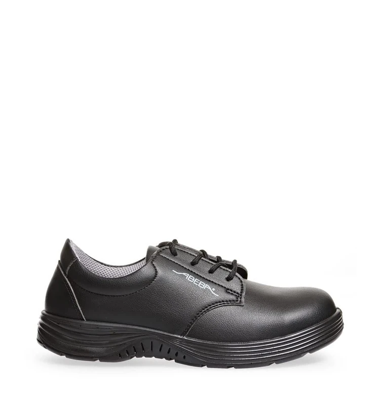 Abeba BB493-43 X-Light Microfiber Lace Up Safety Shoe, S2, FO, SRC, Size 43, Black