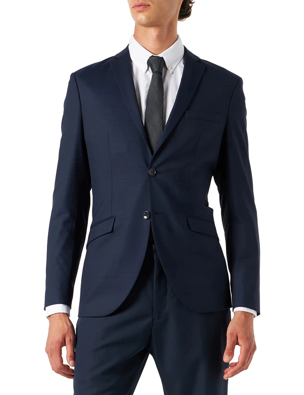 SELECTED HOMME NOS Men's Slhslim-mylostate Dk Blue BLZ B Noos Blazer Not Applicable, Blue (Dark Blue Dark Blue), 16 (Manufacturer Size: 42)