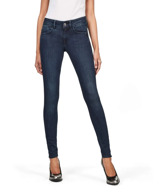 G-Star Women's Lynn Mid Super Skinny Jeans, Blue (worn in naval D15266-9136-A962), 24W / 34L
