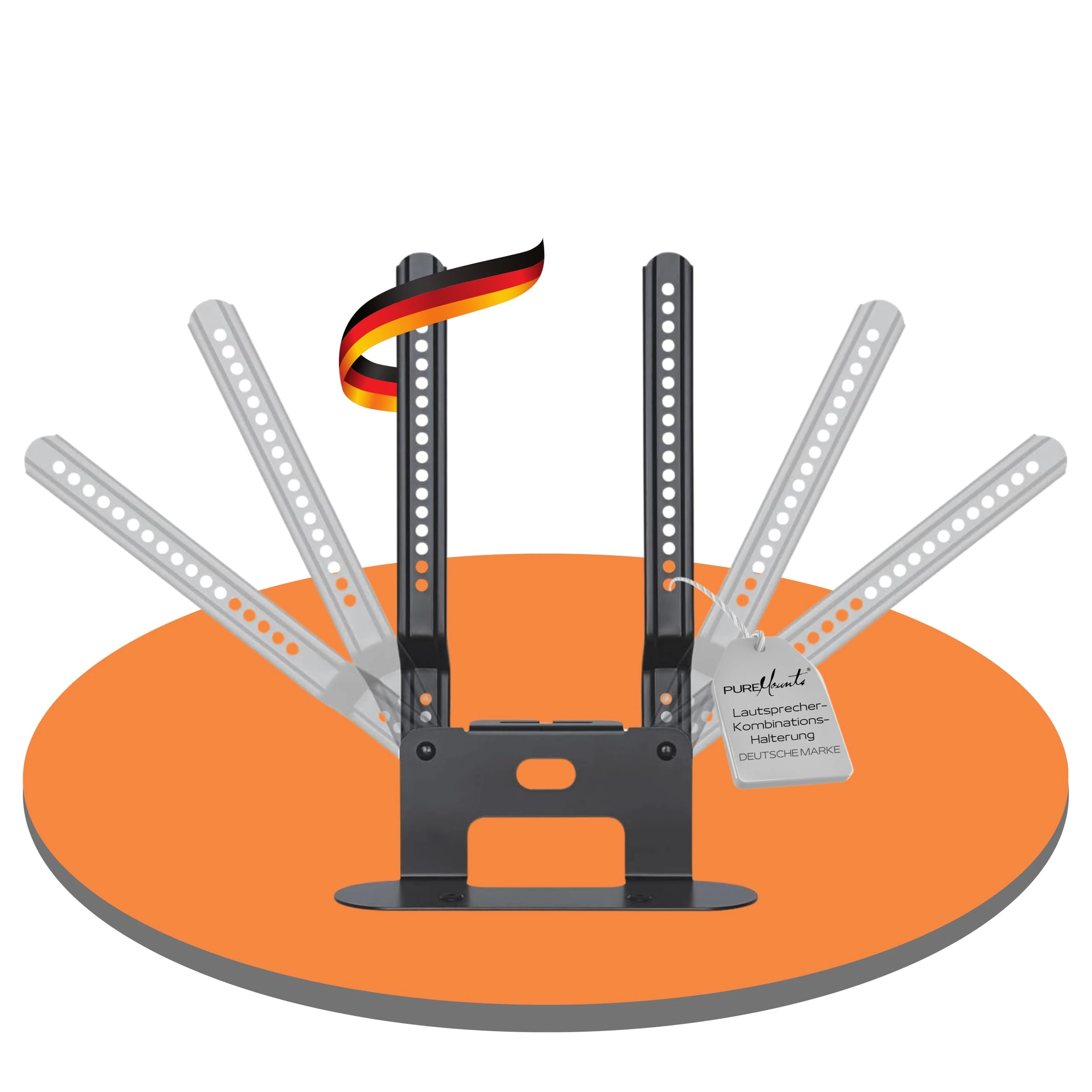 PureMounts PM-SOM-080 Mount for Direct Mounting to TV Compatible with Sonos Beam Soundbar Load 5 kg Black