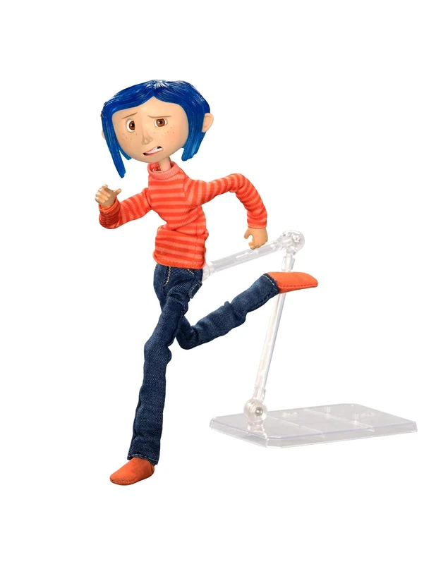 NECA Offiziell Coraline Coraline in Striped Shirt and Jeans bewegliche Actionfigur,Sammlerstück für Erwachsene,Halloween