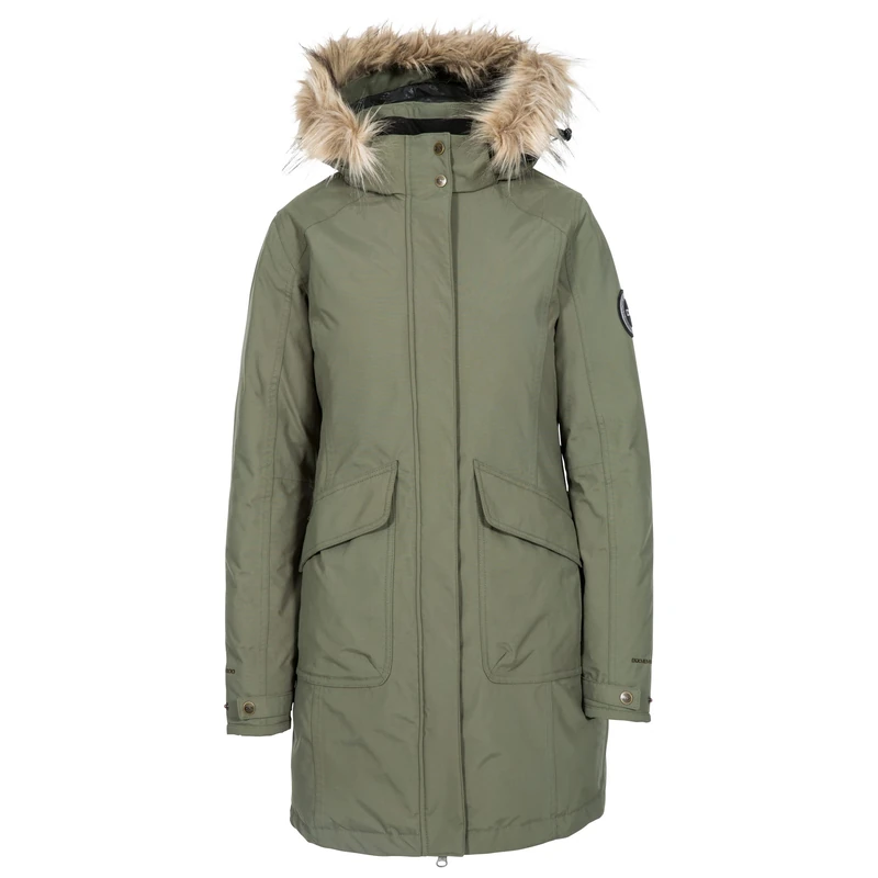 Trespass DLX Womens Down Parka Jacket Longer Length Hooded Coat Bettany