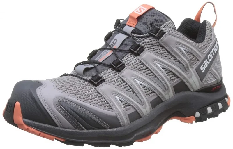 Salomon XA Pro 3D Women's Trail Running and Hiking Shoes, Stability, Grip, and Long-Lasting Protection, Alloy, 5