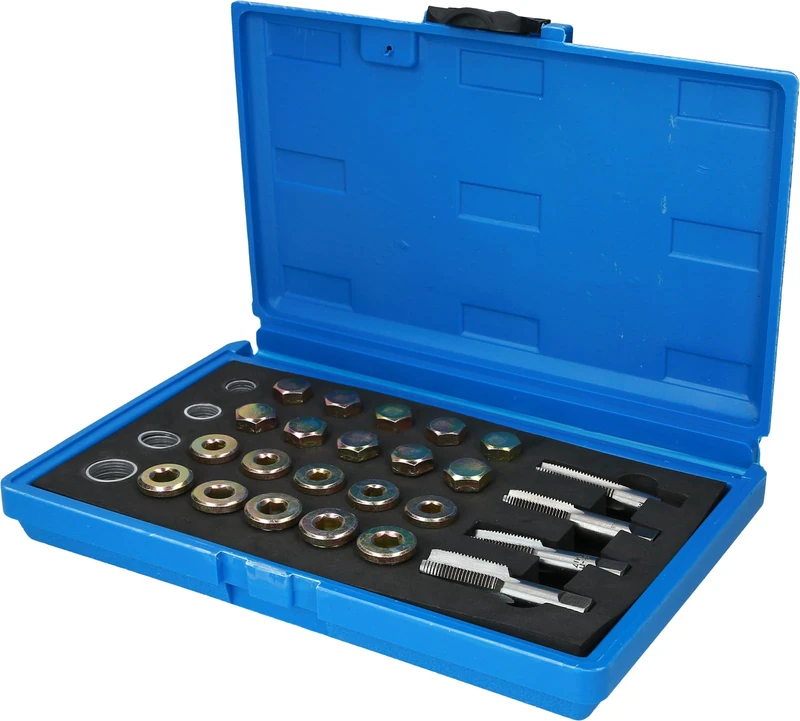 BRILLIANT TOOLS BT711250 Oil Drain Plug Thread Kit 64 Pieces [Powered by KS Tools]