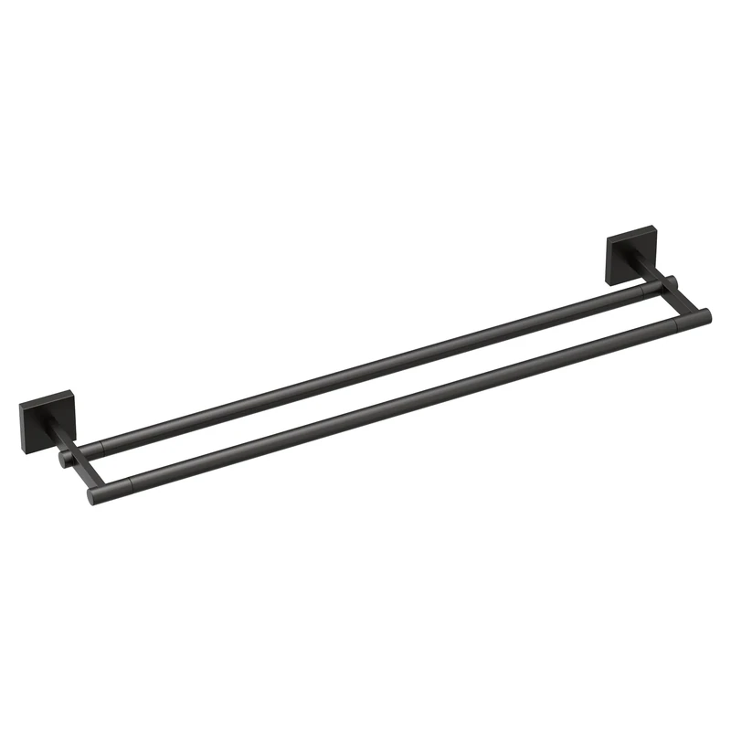 Moen BP1822BL Triva 24" Double Towel Bar, Matte Black