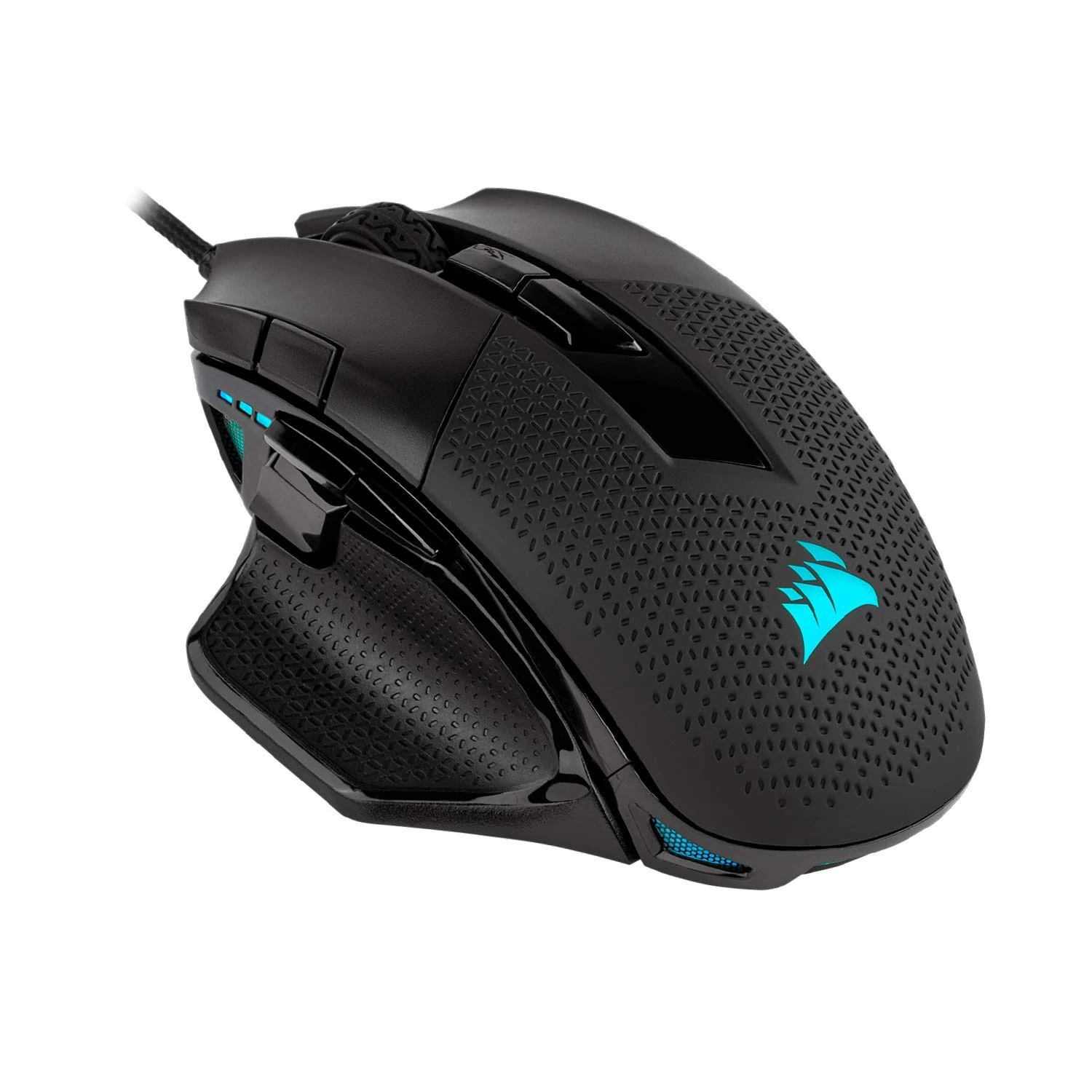 CORSAIR NIGHTSWORD RGB Wired Tunable FPS/MOBA Gaming Mouse – 18,000 DPI – 10 Programmable Buttons – Weight System – iCUE Compatible – PC, Mac, PS5, PS4, Xbox – Black