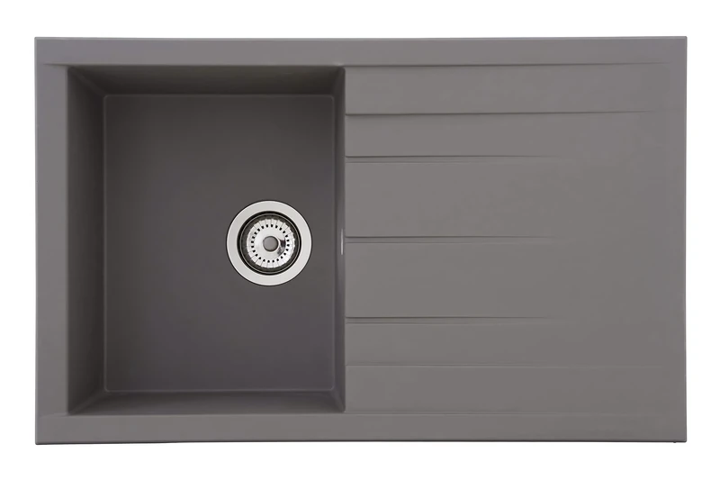 respekta HOUSTON80X50G, 60% composite material of minerals and glass fibres, 40% resin, Grey, 80 cm