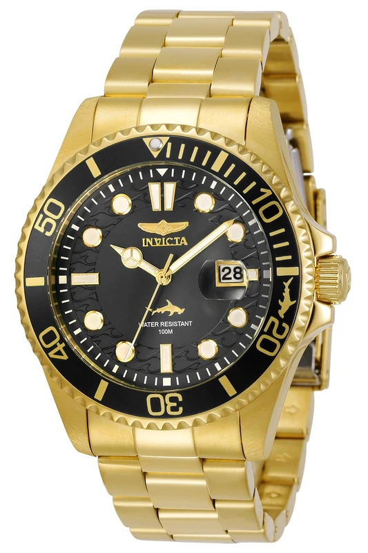 Invicta Pro Diver 30026 Men's Watch - Waterproof - Analogue - Quartz Movement - stainless steel with Black dial - 43mm