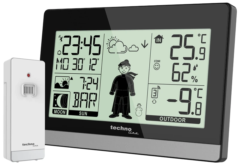 Technoline WS9612 Modern Weather Station Black